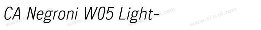 CA Negroni W05 Light字体转换